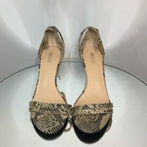 Abboud snakeskin strap sandal